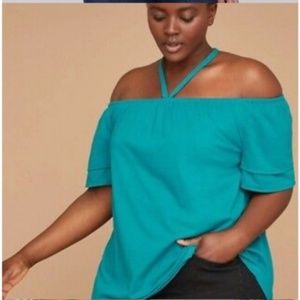 Off shoulder knit top